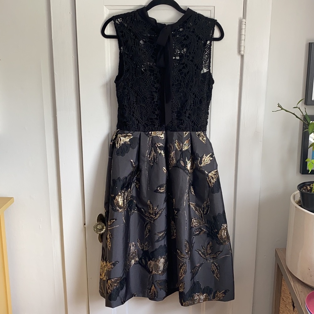 Hutch Lace & Brocade Tea Length Dress - Picture 5 of 9